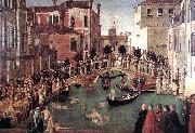 BELLINI, Gentile Miracle of the Cross at the Bridge of S. Lorenzo china oil painting artist